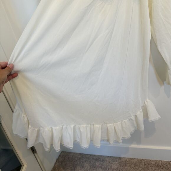Vintage Tiffany's Closet Nightgown Women’s OSFA XL Cream Flounce Ruffle Pirate - Picture 7 of 12